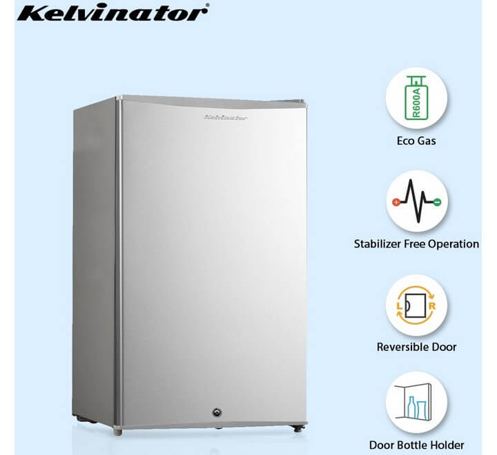 Kelvinator 95 litres 1 Star Single Door Refrigerator Silver Grey KRC-A110SGP